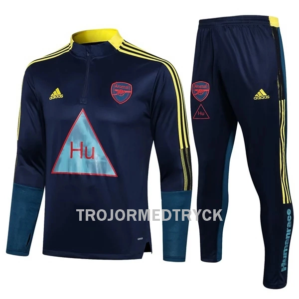 Arsenal Träningsträningsoverall Quarter-Zip Barn 22/23 Blå gul