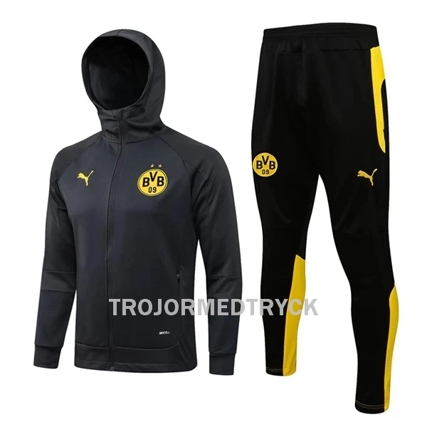 BVB Borussia Dortmund Träningsjacka Hoodie-dräkt 22/23 Grå