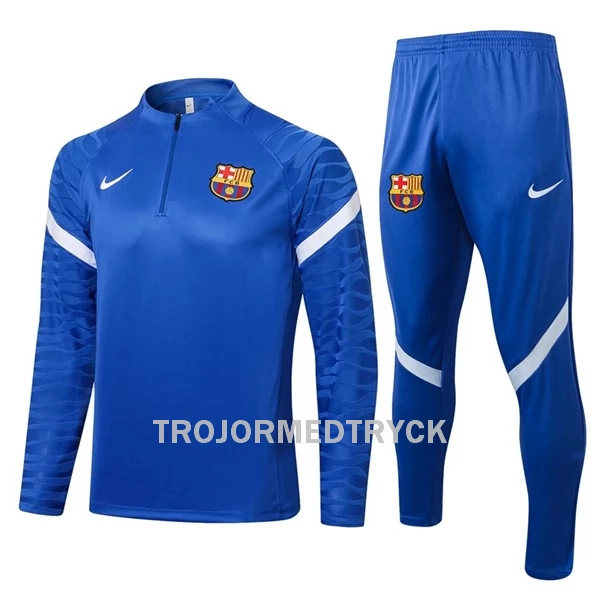 FC Barcelona Träningsträningsoverall Quarter-Zip 22/23 Blå vit