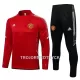 Manchester United Champions League Träningsträningsoverall Quarter-Zip 22/23 Röd vit