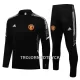 Manchester United Champions League Träningsträningsoverall Quarter-Zip 22/23 Svart vit