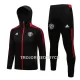 Manchester United Träningsjacka Hoodie-dräkt 22/23 Svart röd