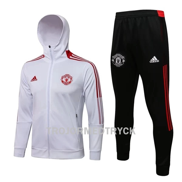 Manchester United Träningsjacka Hoodie-dräkt 22/23 Vit röd