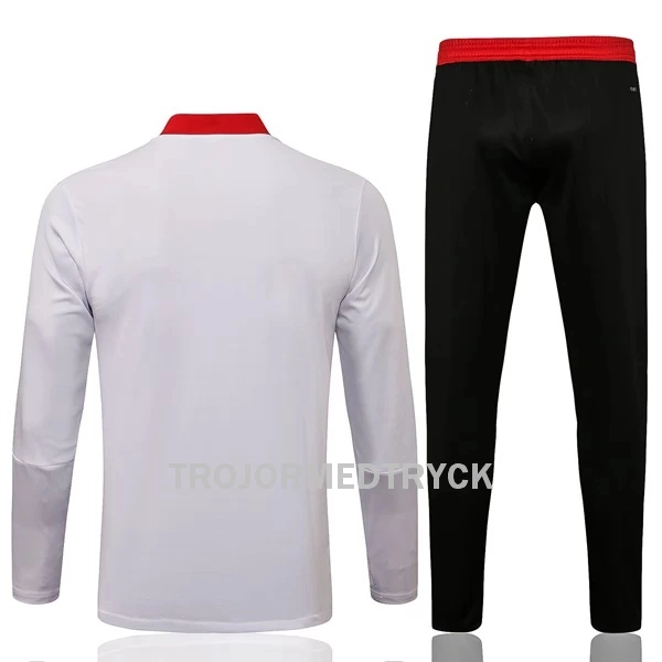 Manchester United Träningsträningsoverall Quarter-Zip Barn 22/23 Vit