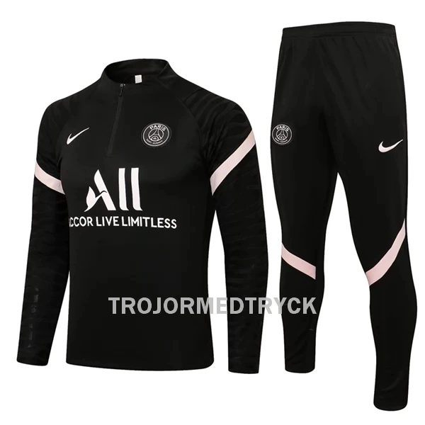 Paris Saint-Germain Träningsträningsoverall Quarter-Zip 22/23 Svart ljusrosa