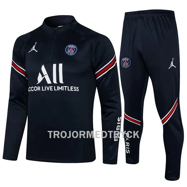 Paris Saint-Germain Träningsträningsoverall Quarter-Zip Barn 22/23 Blå