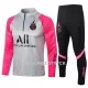 Paris Saint-Germain Träningsträningsoverall Quarter-Zip Barn 22/23 Ljusgrå rosa