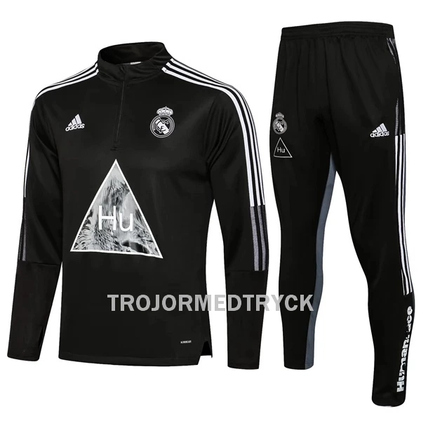 Real Madrid Träningsträningsoverall Quarter-Zip Barn 22/23 Svart