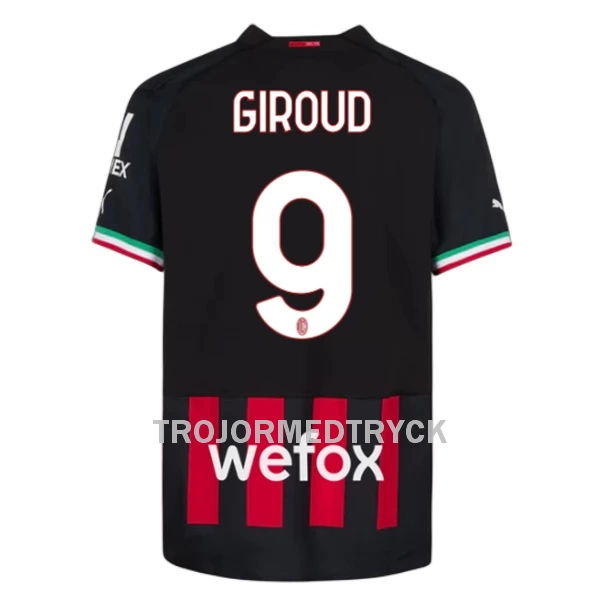 AC Milan Giroud 9 Fotbollströja Hemma 22/23