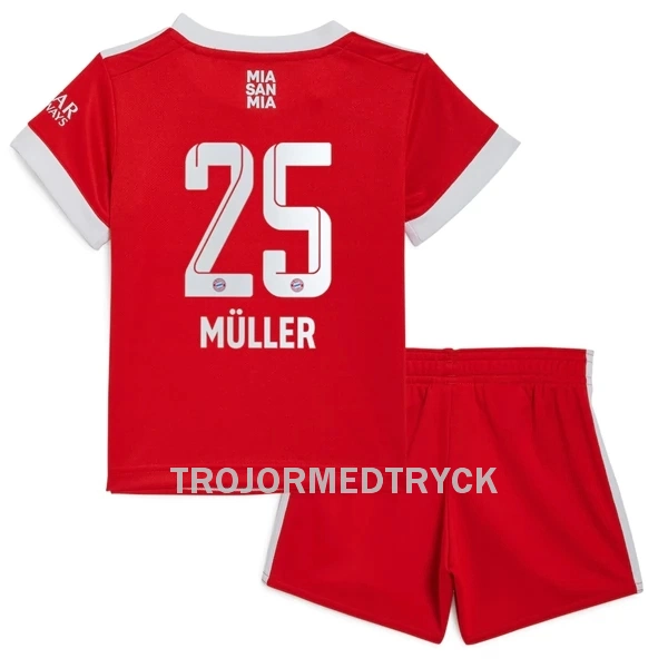 FC Bayern München Müller 25 Fotbollströja Barn Hemma 22/23