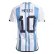 Argentina Messi 10 VM 2022 Fotbollströja Hemma