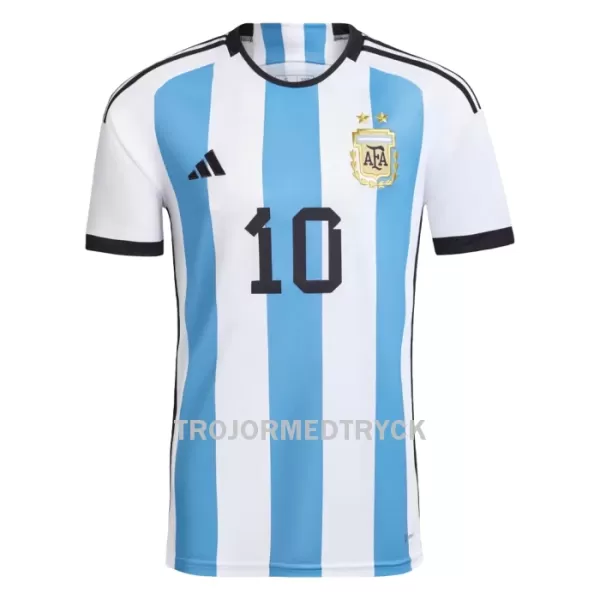 Argentina Messi 10 VM 2022 Fotbollströja Hemma