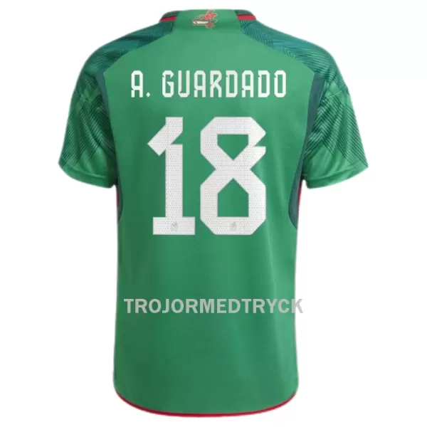 Mexiko A.GUARDADO 18 VM 2022 Fotbollströja Hemma