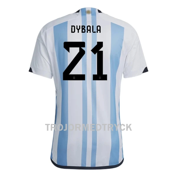 Argentina Dybala 21 VM 2022 Fotbollströja Hemma