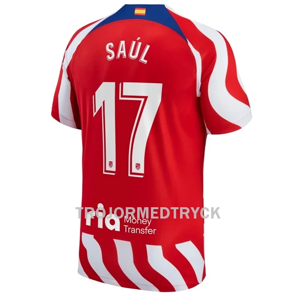 Atlético Madrid Saul 17 Fotbollströja Hemma 22/23