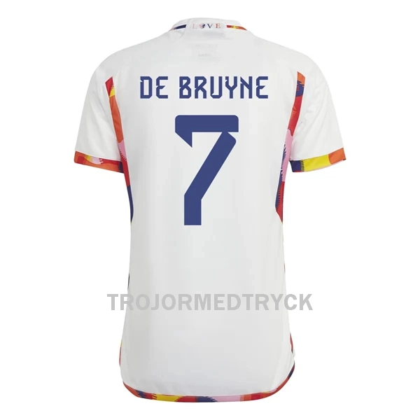 Belgien De Bruyne 7 VM 2022 Fotbollströja Borta