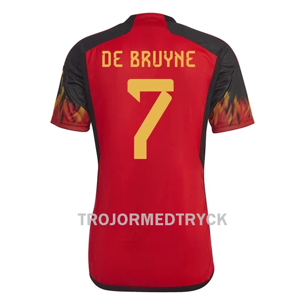 Belgien De Bruyne 7 VM 2022 Fotbollströja Hemma