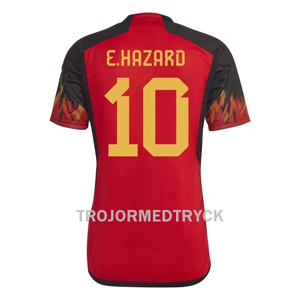 Belgien Hazard 10 VM 2022 Fotbollströja Hemma