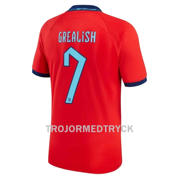 England Grealish 7 VM 2022 Fotbollströja Borta