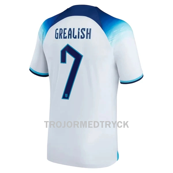 England Grealish 7 VM 2022 Fotbollströja Hemma