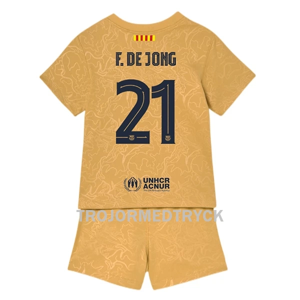 FC Barcelona Frenkie de Jong 21 Fotbollströja Barn Borta 22/23