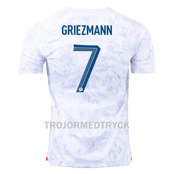 Frankrike Griezmann 7 VM 2022 Fotbollströja Borta