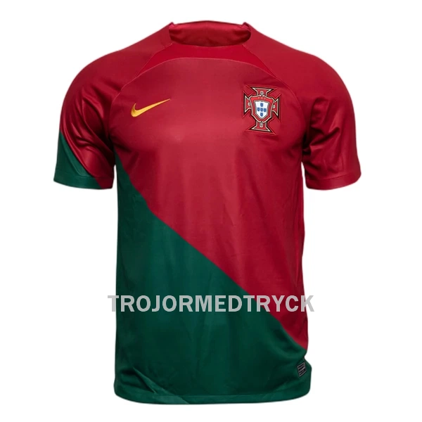 Portugal Bruno Fernandes 8 VM 2022 Fotbollströja Hemma