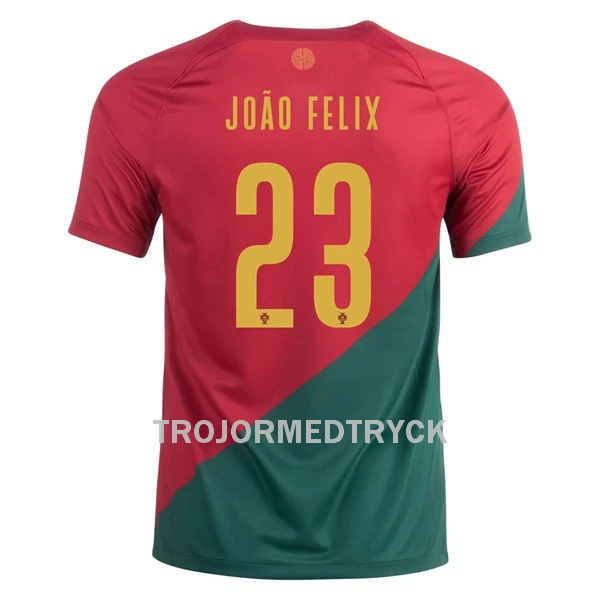 Portugal João Félix 23 VM 2022 Fotbollströja Hemma