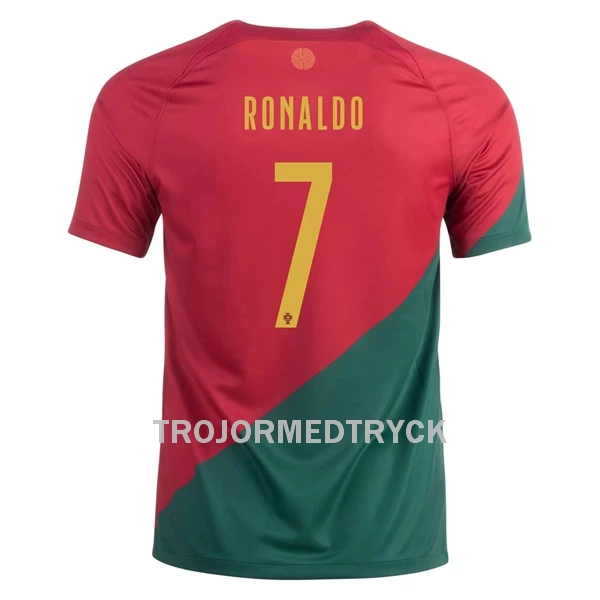 Portugal Ronaldo 7 VM 2022 Fotbollströja Hemma