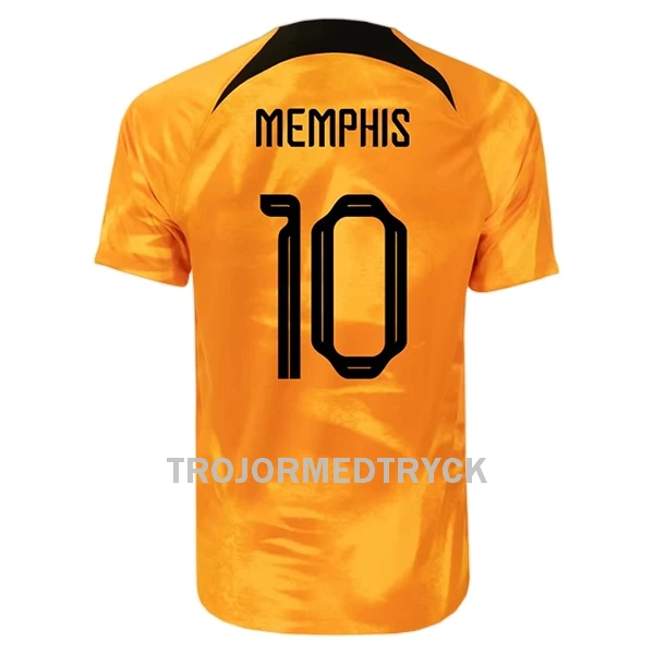 Holland Memphis 10 VM 2022 Fotbollströja Hemma