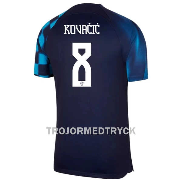 Kroatien Kovacic 8 VM 2022 Fotbollströja Borta