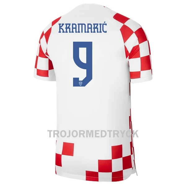 Kroatien Kramaric 9 VM 2022 Fotbollströja Hemma