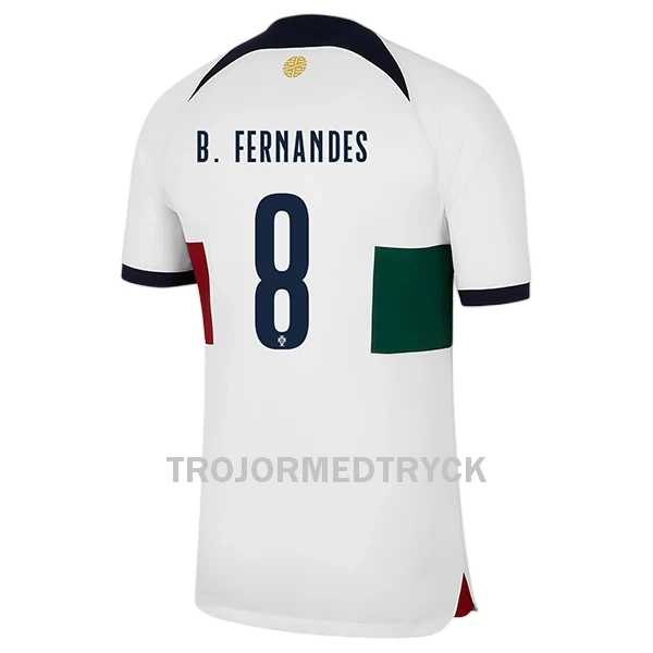 Portugal Bruno Fernandes 8 VM 2022 Fotbollströja Borta