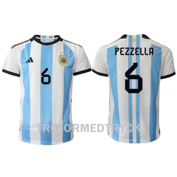 Argentina German Pezzella 6 VM 2022 Fotbollströja Hemma