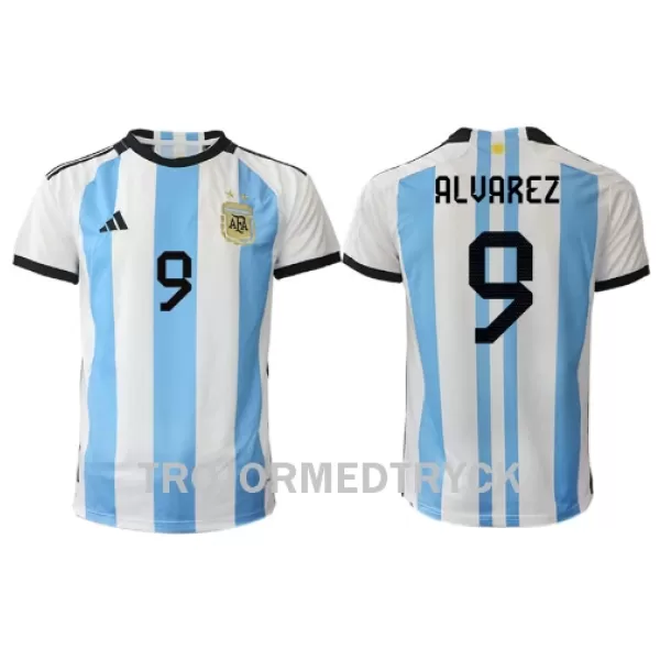 Argentina Julian Alvarez 9 VM 2022 Fotbollströja Hemma