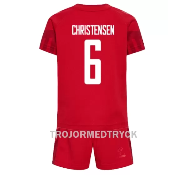 Danmark Andreas Christensen 6 VM 2022 Fotbollströja Barn Hemma