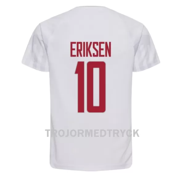 Danmark Christian Eriksen 10 VM 2022 Fotbollströja Borta