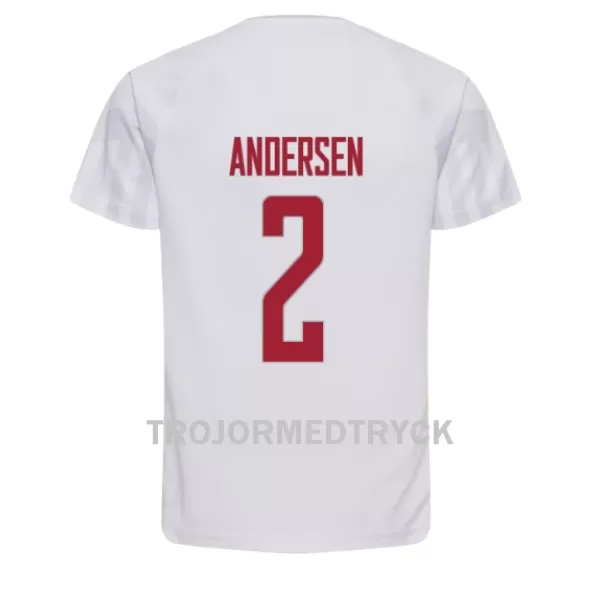 Danmark Joachim Andersen 2 VM 2022 Fotbollströja Borta