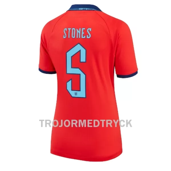 England John Stones 5 VM 2022 Fotbollströja Dam Borta