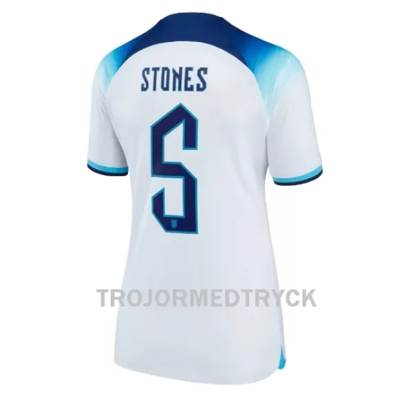 England John Stones 5 VM 2022 Fotbollströja Dam Hemma