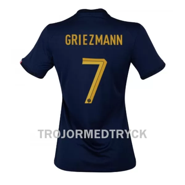 Frankrike Antoine Griezmann 7 VM 2022 Fotbollströja Dam Hemma