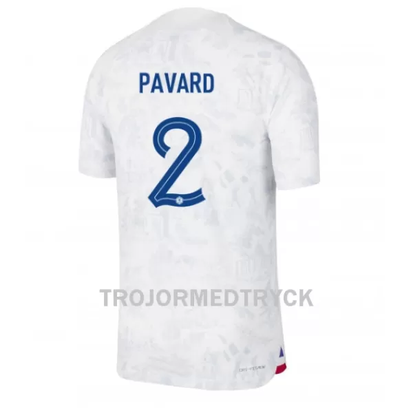 Frankrike Benjamin Pavard 2 VM 2022 Fotbollströja Borta