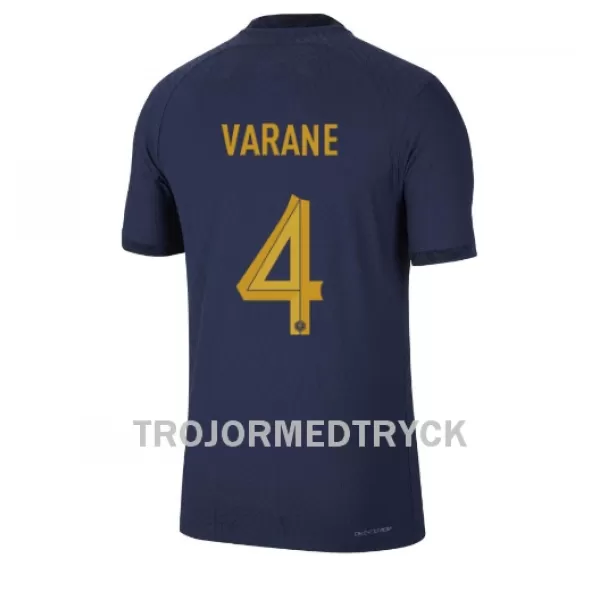 Frankrike Raphael Varane 4 VM 2022 Fotbollströja Hemma