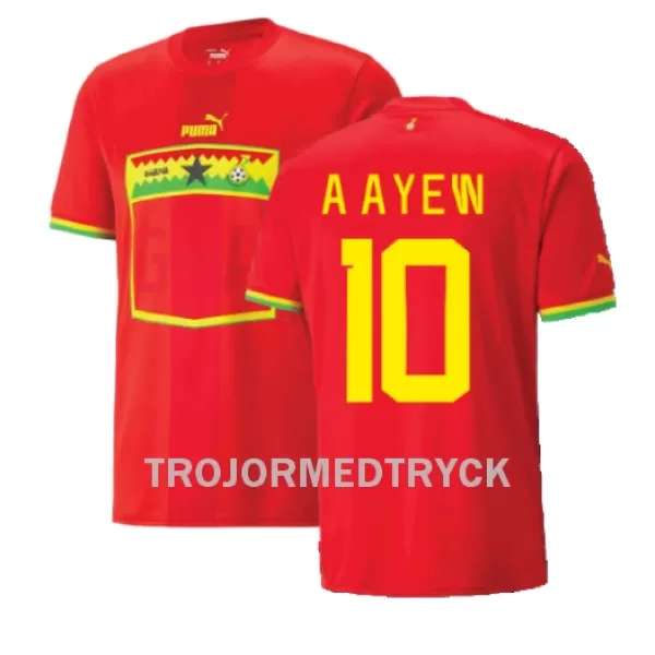 Ghana Andre Ayew 10 VM 2022 Fotbollströja Borta