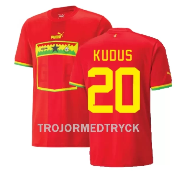 Ghana Mohammed Kudus 20 VM 2022 Fotbollströja Borta