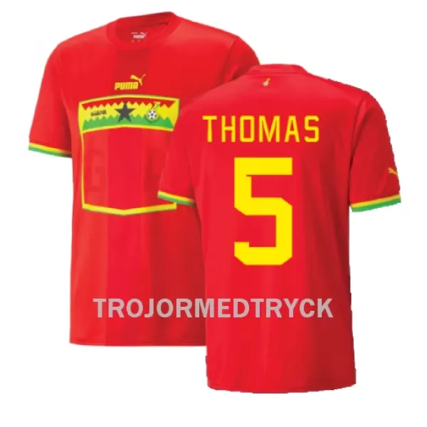 Ghana Thomas Partey 5 VM 2022 Fotbollströja Borta