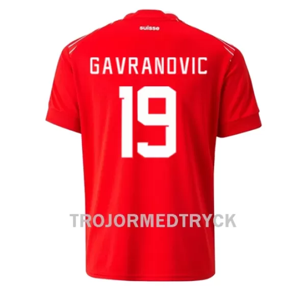 Schweiz Mario Gavranovic 19 VM 2022 Fotbollströja Hemma