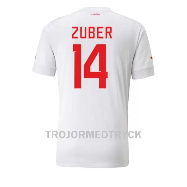 Schweiz Steven Zuber 14 VM 2022 Fotbollströja Borta