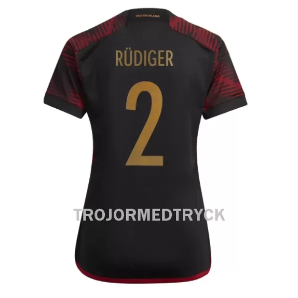 Tyskland Antonio Rudiger 2 VM 2022 Fotbollströja Dam Borta