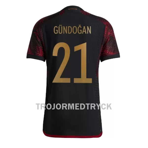 Tyskland Ilkay Gündogan 21 VM 2022 Fotbollströja Borta